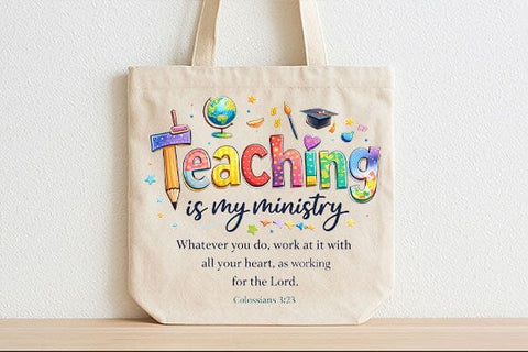 Christian Teacher PNG Teaching Is My Ministry Digital Download SVG BillahCrafts 