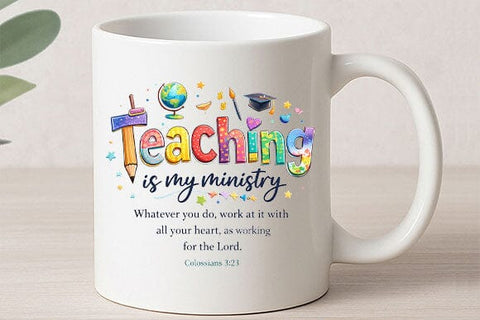 Christian Teacher PNG Teaching Is My Ministry Digital Download SVG BillahCrafts 