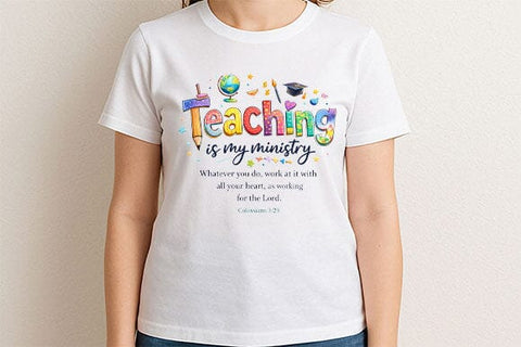 Christian Teacher PNG Teaching Is My Ministry Digital Download SVG BillahCrafts 