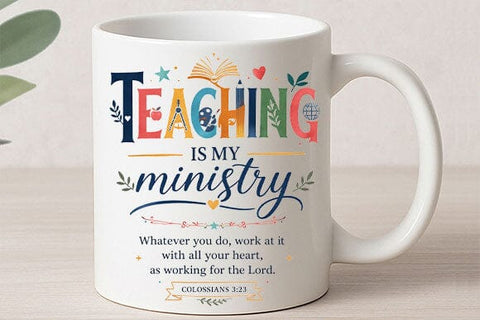 Christian Teacher PNG Teaching Is My Ministry Faith Educator Digital Download SVG BillahCrafts 
