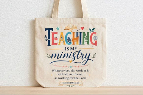 Christian Teacher PNG Teaching Is My Ministry Faith Educator Digital Download SVG BillahCrafts 