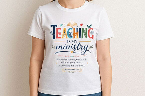 Christian Teacher PNG Teaching Is My Ministry Faith Educator Digital Download SVG BillahCrafts 