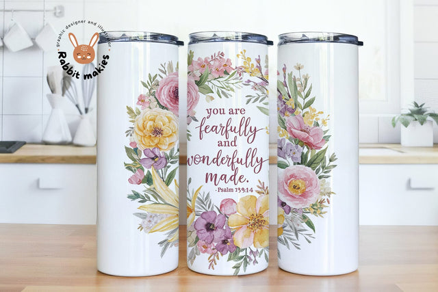 Christian Tumbler, 20oz Skinny Tumbler Bible Verse, Proverbs Sublimation Designs, Inspirational Quotes Tumbler Wrap PNG Sublimation Rabbitmakies 
