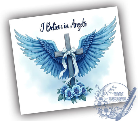 Christian Tumbler, Angels Design, Faith-Based Gift, Inspirational Sublimation, 20oz Tumbler, Religious Decor, Bible Verse Art, Spiritual Gift Sublimation ToriDesigns 