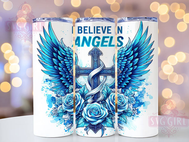 Christian Tumbler, Angels Design, Faith Based Gift, Sublimation PNG, 20oz Tumbler Design, Religious Decor, Inspirational Gift, Angel Lover Tumbler Sublimation SvggirlplusArt 