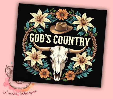 Christian Tumbler, Bible Verse PNG, Inspirational Drinkware, Jesus Tumbler Wrap, Faith Sublimation Design, God's Country Gift, Religious Tumbler Sublimation Lara' s Designs 