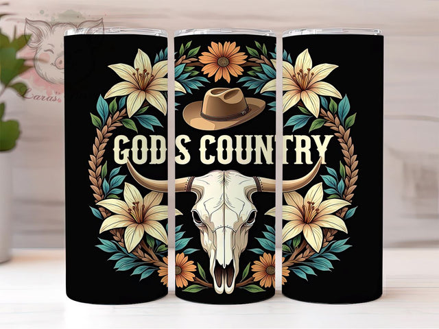 Christian Tumbler, Bible Verse PNG, Inspirational Drinkware, Jesus Tumbler Wrap, Faith Sublimation Design, God's Country Gift, Religious Tumbler Sublimation Lara' s Designs 