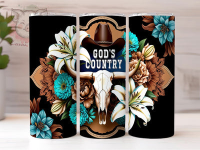 Christian Tumbler, Bible Verse PNG, Inspirational Drinkware, Jesus Tumbler Wrap, Faith Sublimation Design, God's Country Gift, Religious Tumbler Sublimation Lara' s Designs 