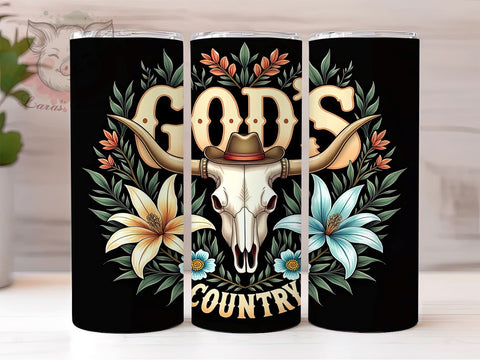 Christian Tumbler, Bible Verse PNG, Inspirational Drinkware, Jesus Tumbler Wrap, Faith Sublimation Design, God's Country Gift, Religious Tumbler Sublimation Lara' s Designs 