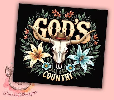 Christian Tumbler, Bible Verse PNG, Inspirational Drinkware, Jesus Tumbler Wrap, Faith Sublimation Design, God's Country Gift, Religious Tumbler Sublimation Lara' s Designs 