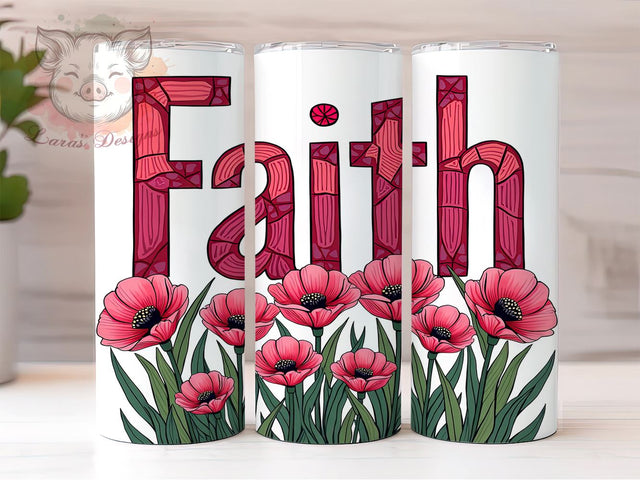 Christian Tumbler, Bible Verse Tumbler, Faith Quotes, Inspirational Gifts, 20oz Tumbler, Sublimation Design, Religious Gifts Sublimation Lara' s Designs 