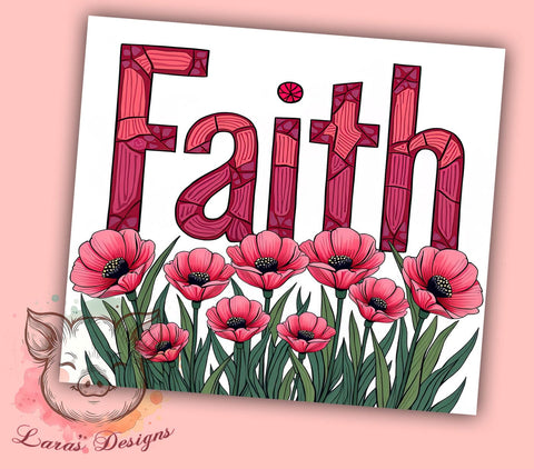 Christian Tumbler, Bible Verse Tumbler, Faith Quotes, Inspirational Gifts, 20oz Tumbler, Sublimation Design, Religious Gifts Sublimation Lara' s Designs 