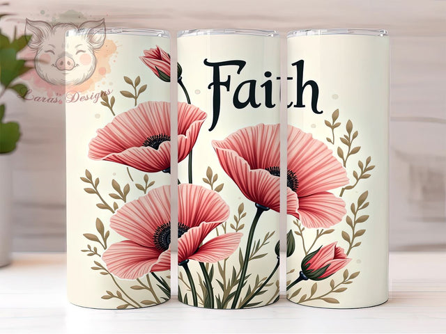 Christian Tumbler, Bible Verse Tumbler, Faith Quotes, Inspirational Gifts, 20oz Tumbler, Sublimation Design, Religious Gifts Sublimation Lara' s Designs 