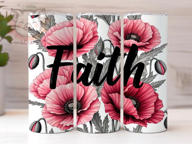 Christian Tumbler, Bible Verse Tumbler, Faith Quotes, Inspirational Gifts, 20oz Tumbler, Sublimation Design, Religious Gifts Sublimation Lara' s Designs 