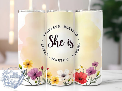 Christian Tumbler Design, Bible Verse Tumbler, 20oz Sublimation Wrap, Faith Affirmation Art, Inspirational Drinkware, Religious Gift, Digital Download Sublimation ToriDesigns 