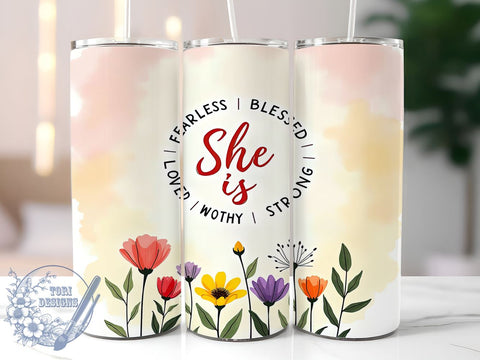 Christian Tumbler Design, Bible Verse Tumbler, 20oz Sublimation Wrap, Faith Affirmation Art, Inspirational Drinkware, Religious Gift, Digital Download Sublimation ToriDesigns 