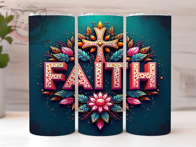 Christian Tumbler, Faith Quotes, Religious Gifts, Bible Verse Tumbler, 20oz Tumbler, Sublimation Design, Inspirational Gifts Sublimation Lara' s Designs 