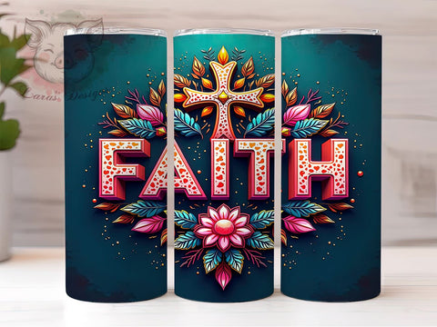 Christian Tumbler, Faith Quotes, Religious Gifts, Bible Verse Tumbler, 20oz Tumbler, Sublimation Design, Inspirational Gifts Sublimation Lara' s Designs 