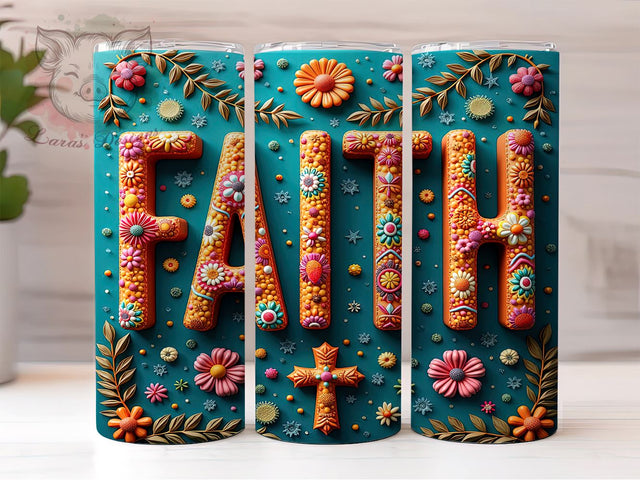 Christian Tumbler, Faith Quotes, Religious Gifts, Bible Verse Tumbler, 20oz Tumbler, Sublimation Design, Inspirational Gifts Sublimation Lara' s Designs 