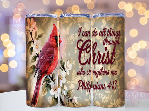 Christian Tumbler, Inspirational Drinkware, 20oz Sublimation, Faith-Based Gift, Bible Verse Tumbler, Motivational PNG, Religious Decor, Encouragement Gift Sublimation SvggirlplusArt 