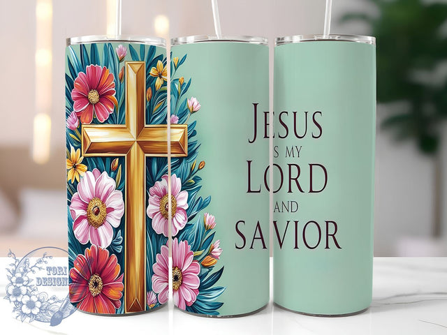 Christian Tumbler, Jesus Mug, Faith-Based Gift, Religious Drinkware, Inspirational Sublimation, Lord and Savior Tumbler, Personalized Christian Gift Sublimation ToriDesigns 