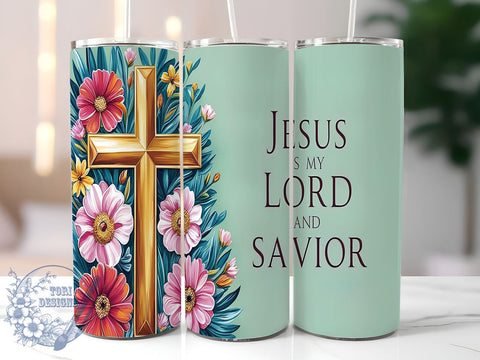 Christian Tumbler, Jesus Mug, Faith-Based Gift, Religious Drinkware, Inspirational Sublimation, Lord and Savior Tumbler, Personalized Christian Gift Sublimation ToriDesigns 