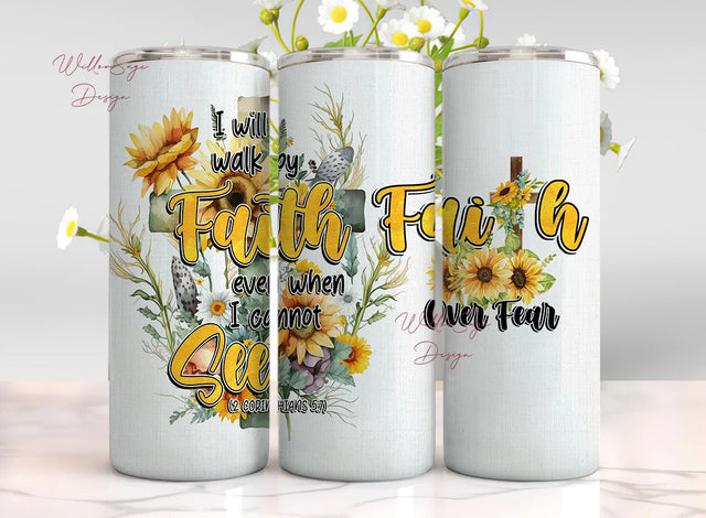 Christian Tumbler Sublimation Design for 20oz Tumbler, Instant Download Seamless PNG, Bible Verse, Faith Tumbler PNG Sublimation WillowSageDesign 