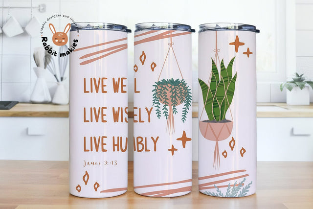 Christian Tumbler Wrap, Boho Tumbler PNG, James 3 Bible Verse Sublimation Tumbler Design, Faith Tumbler Design Sublimation Rabbitmakies 