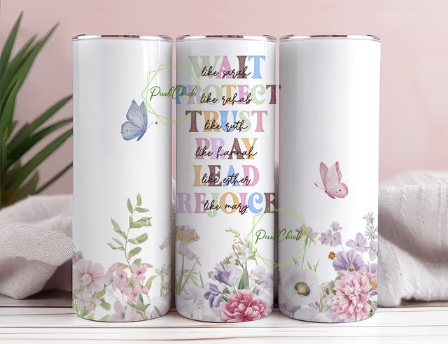 Christian Tumbler Wrap, Christian tumbler .png wrap, Christian 20oz skinny tumbler wrap, Christian Sublimation tumbler Sublimation PixelChick 