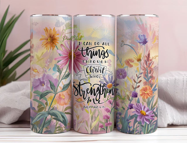 Christian Tumbler Wrap, Christian tumbler .png wrap, Christian 20oz skinny tumbler wrap, Christian Sublimation tumbler Sublimation PixelChick 