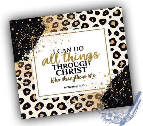 Christian Tumbler Wrap, I Can Do All Things Tumbler, 20oz Inspirational Drinkware, Faith-Based Sublimation Design, Bible Verse Tumbler, Digital Download, Religious Gift, Motivational Sublimation ToriDesigns 