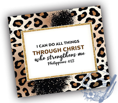 Christian Tumbler Wrap, I Can Do All Things Tumbler, 20oz Inspirational Drinkware, Faith-Based Sublimation Design, Bible Verse Tumbler, Digital Download, Religious Gift, Motivational Sublimation ToriDesigns 