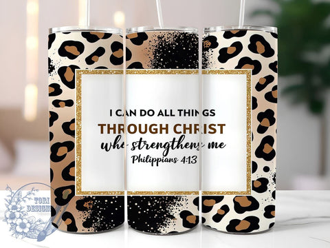 Christian Tumbler Wrap, I Can Do All Things Tumbler, 20oz Inspirational Drinkware, Faith-Based Sublimation Design, Bible Verse Tumbler, Digital Download, Religious Gift, Motivational Sublimation ToriDesigns 