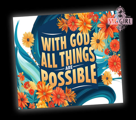 Christian Tumbler Wrap, Inspirational Quote Tumbler, 20oz Sublimation, Faith-Based Drinkware, Religious Tumbler Design, Bible Verse Tumbler, Motivational Tumbler Wrap Sublimation SvggirlplusArt 