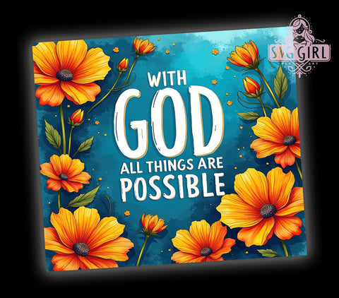 Christian Tumbler Wrap, Inspirational Quote Tumbler, 20oz Sublimation, Faith-Based Drinkware, Religious Tumbler Design, Bible Verse Tumbler, Motivational Tumbler Wrap Sublimation SvggirlplusArt 
