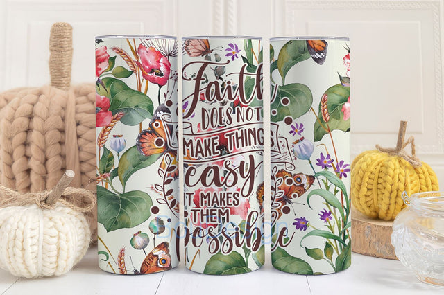 Christian Tumbler Wrap PNG 20oz Skinny Tumbler Sublimation Design Instant Digital Download, Religious Tumbler Wrap, Inspirational Faith Sublimation BouDesign 