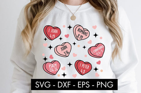 Christian Valentine Candy Heart SVG PNG Sublimation SVG Freeling Design House 