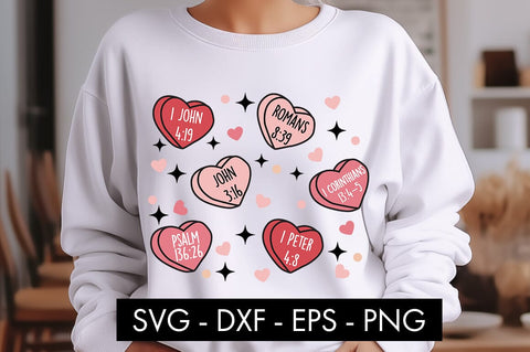 Christian Valentine Candy Heart SVG PNG Sublimation SVG Freeling Design House 