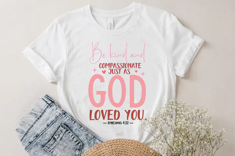Christian Valentine SVG Desig, Retro Valentine Tshirt, Be kind and compassionate SVG FiveStarCrafting 