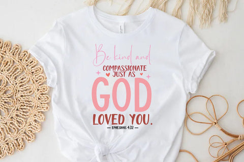 Christian Valentine SVG Desig, Retro Valentine Tshirt, Be kind and compassionate SVG FiveStarCrafting 