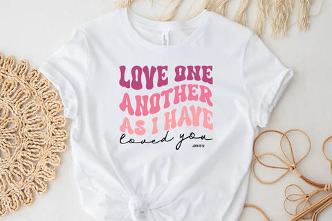 Christian Valentine SVG Desig, Retro Valentine Tshirt, Love one another as i have SVG FiveStarCrafting 