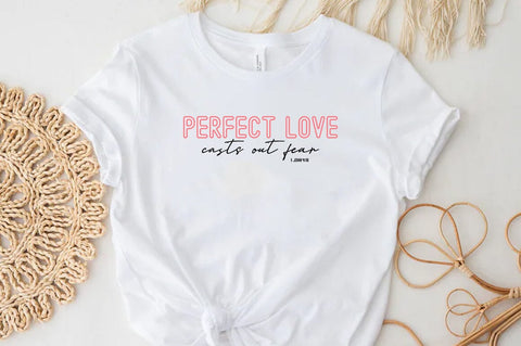 Christian Valentine SVG Desig, Retro Valentine Tshirt, Perfect love casts out fear SVG FiveStarCrafting 