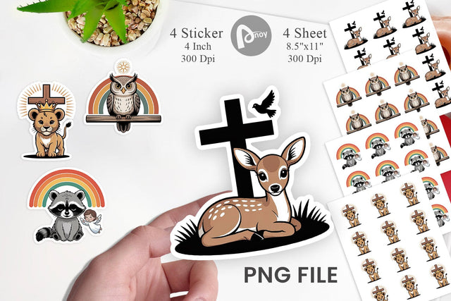 Christian Vintage Sticker Sublimation artnoy 