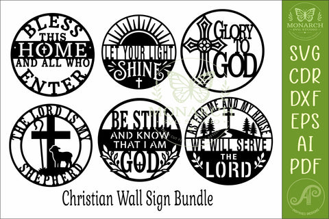 Christian Wall Sign SVG Bundle set 2 SVG APInspireddesigns 