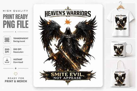 Christian Warrior PNG | Spiritual Warfare Sublimation Design SVG BillahCrafts 