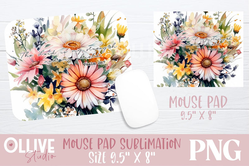 Christian Women Mouse Pad Sublimation PNG Sublimation Ollive Studio 