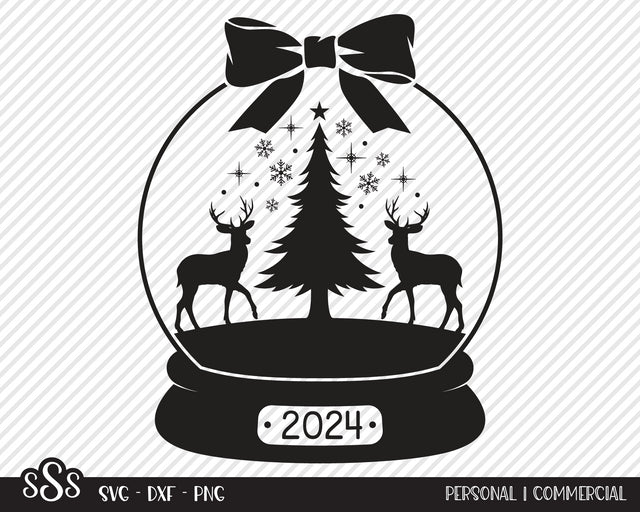 Christmas 2024 Snow Globe | Christmas SVG SVG Texas Southern Cuts 