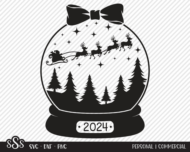 Christmas 2024 Snow Globe | Christmas SVG SVG Texas Southern Cuts 