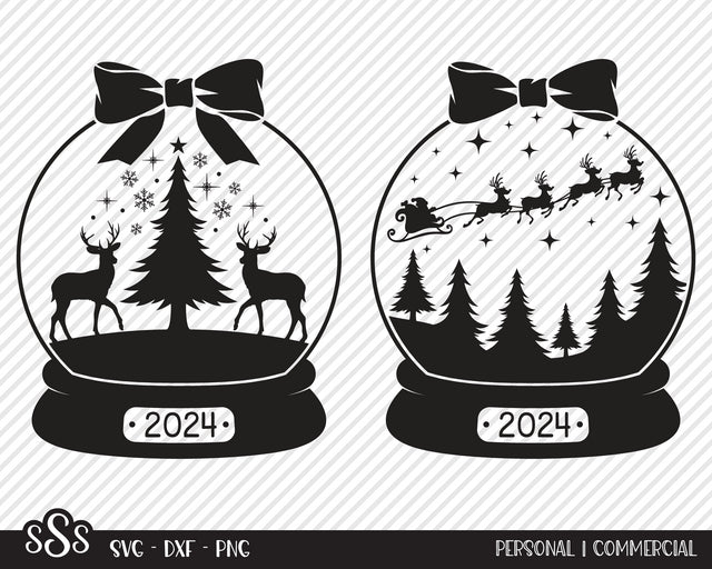 Christmas 2024 Snow Globes | Christmas SVG SVG Texas Southern Cuts 