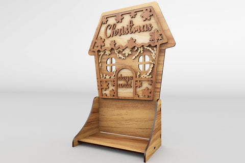 Christmas Advent Calendar Cut File, Laser Cut Template SVG LaserCutano 